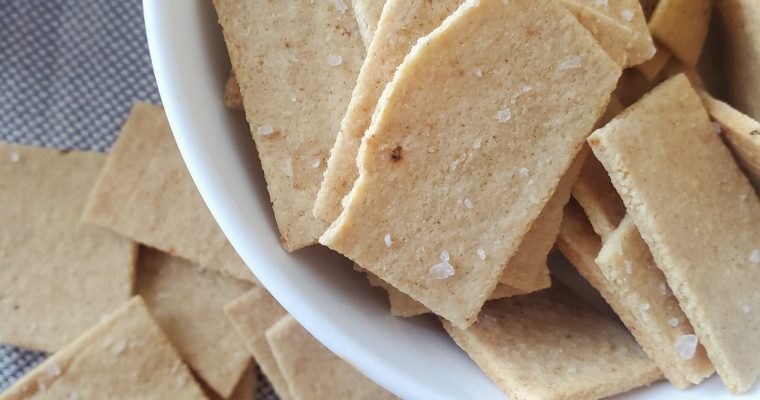 Easy Almond Flour Crackers (Grain free, Gluten Free, Vegan!)